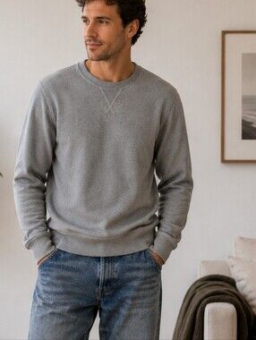 Arket French Terry Crewneck Sweatshirt Casual Minimalist Athleisure Men’s XS